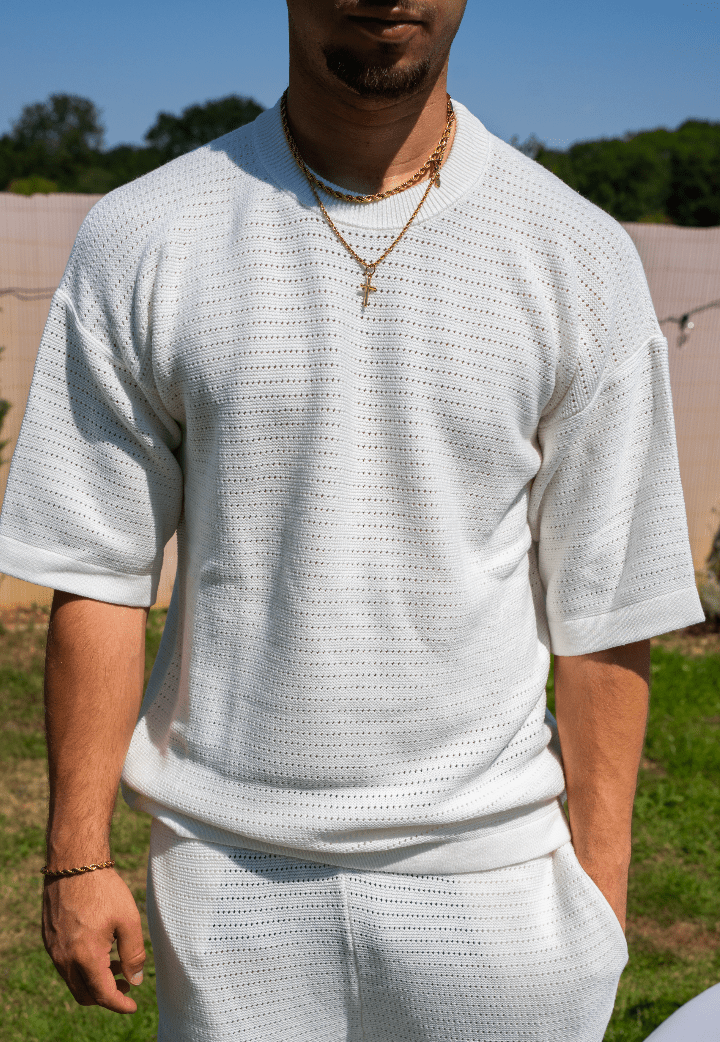 CS Cotton Ovcersized Crew Neck White - Club Soma