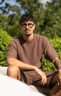 CS Cotton Oversized Crew Neck Brown - Club Soma
