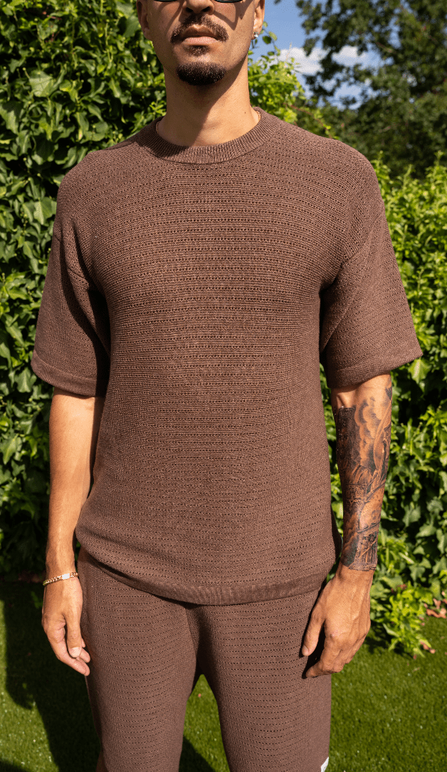 CS Cotton Oversized Crew Neck Brown - Club Soma