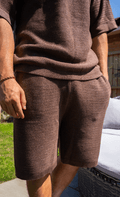 CS Cotton Oversized Shorts Brown - Club Soma