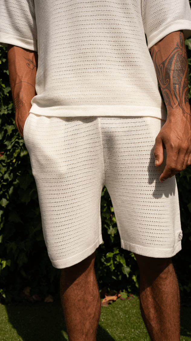 CS Cotton Oversized Shorts White - Club Soma
