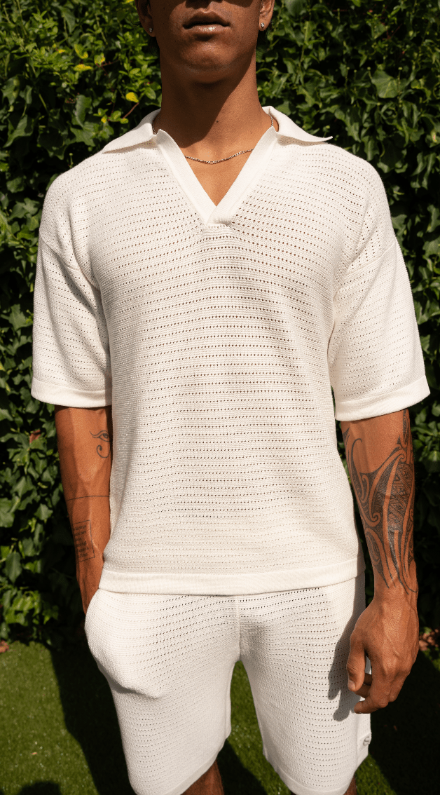 CS Cotton Oversized Shorts White - Club Soma