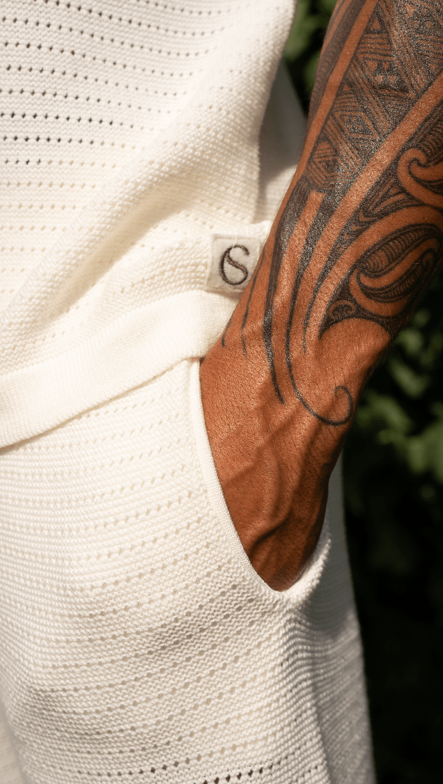 CS Cotton Oversized Shorts White - Club Soma