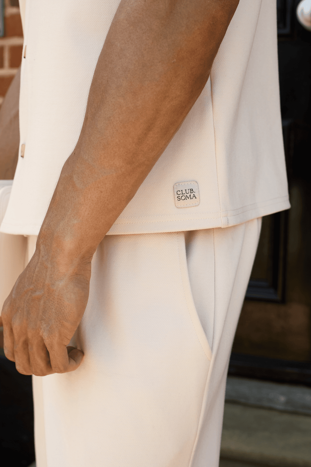 CS Twil Oversized Shirt in Ecru - Club Soma