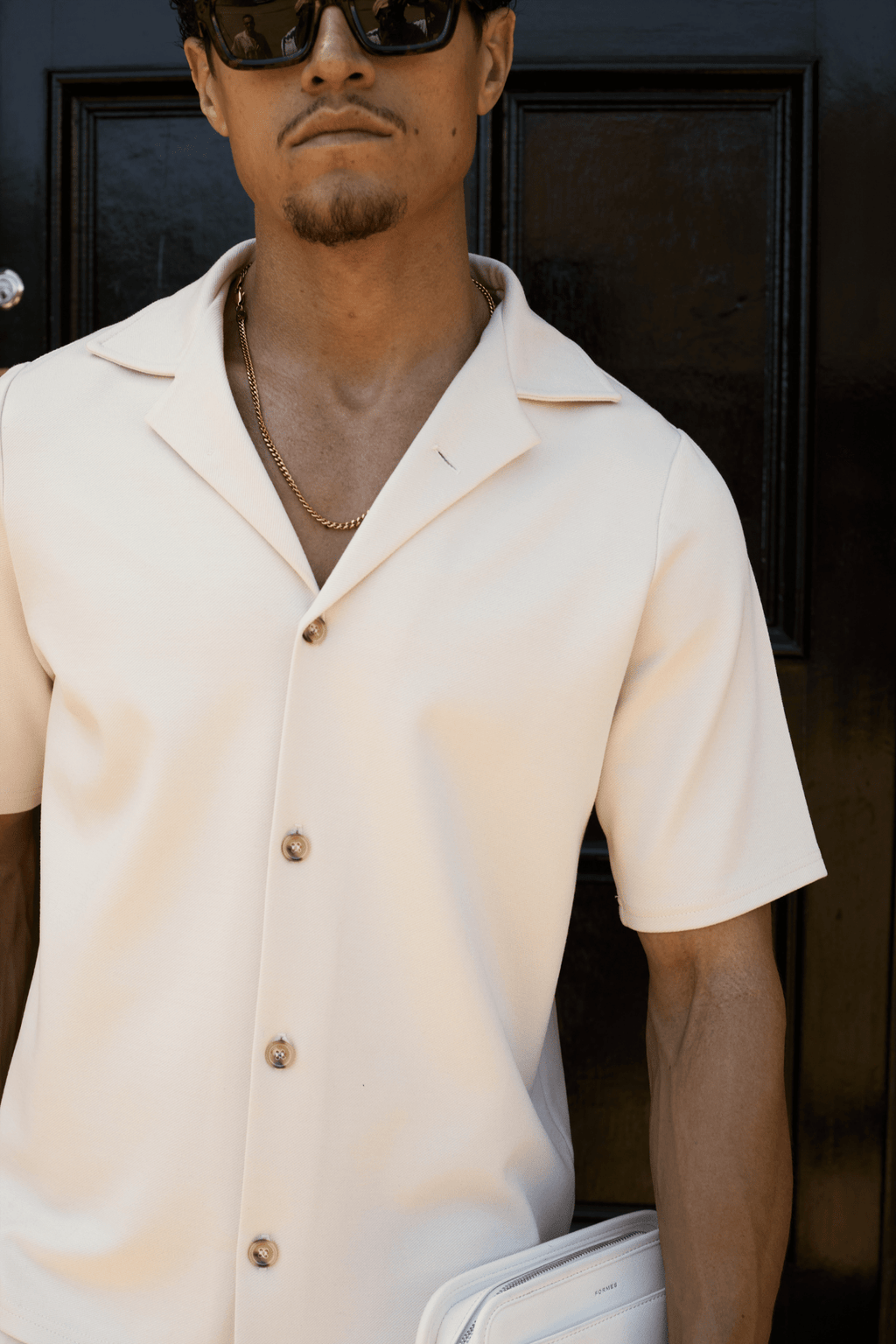 CS Twil Oversized Shirt in Ecru - Club Soma