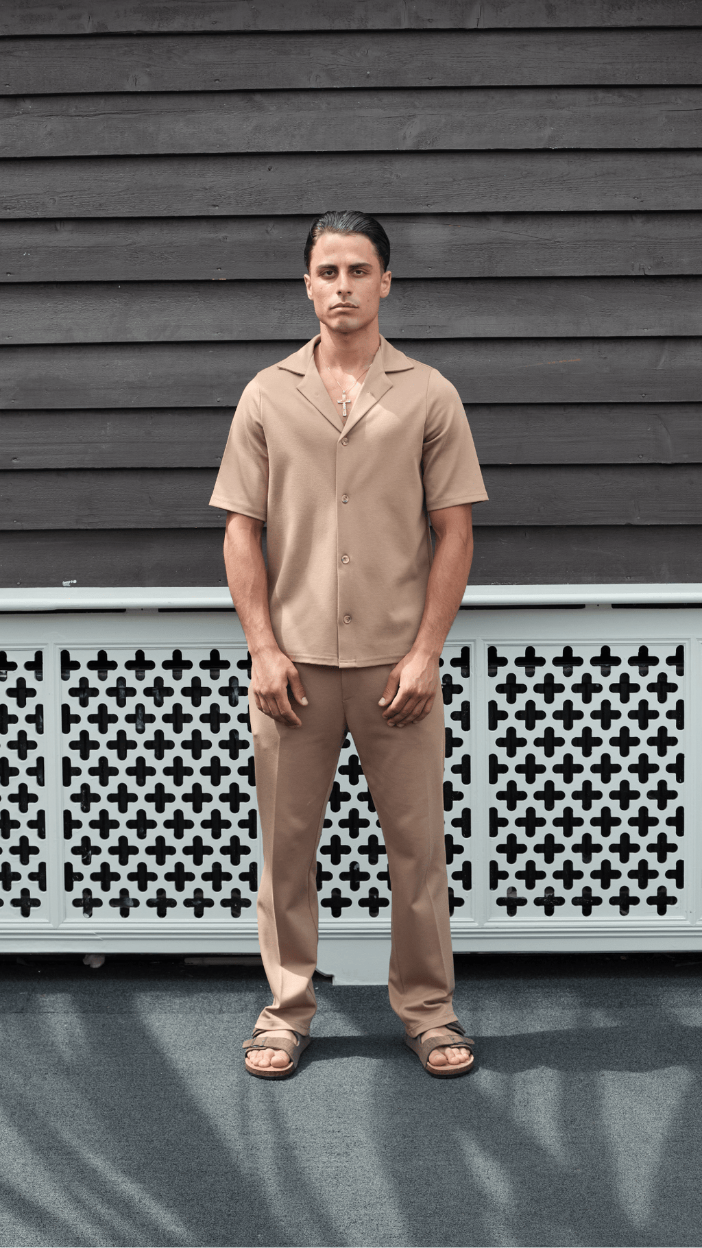 CS Twil Pleated Trousers in Camel - Club Soma
