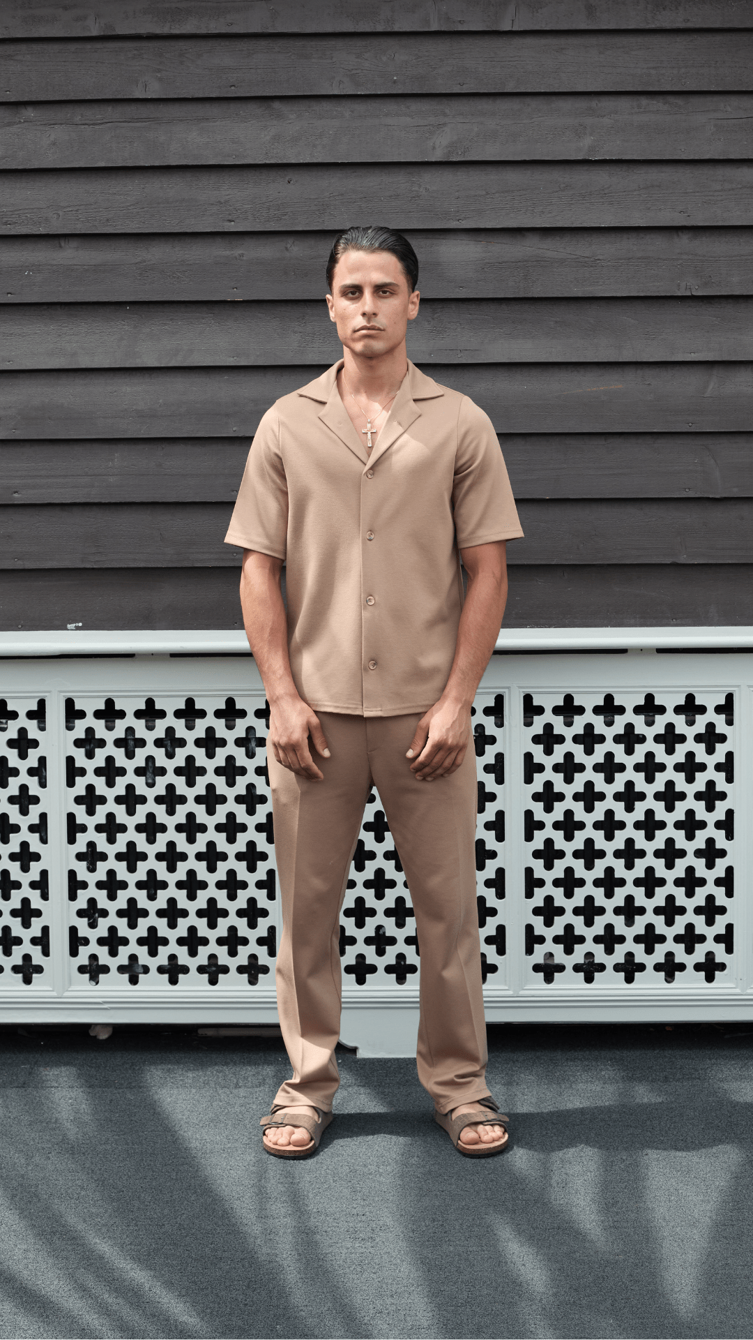 CS Twil Pleated Trousers in Camel - Club Soma